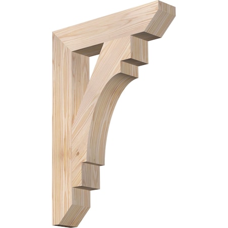 Ekena Millwork Merced Slat Smooth Bracket, Douglas Fir, 3 1/2"W x 18"D x 26"H BKT04X18X26MRC06SDF